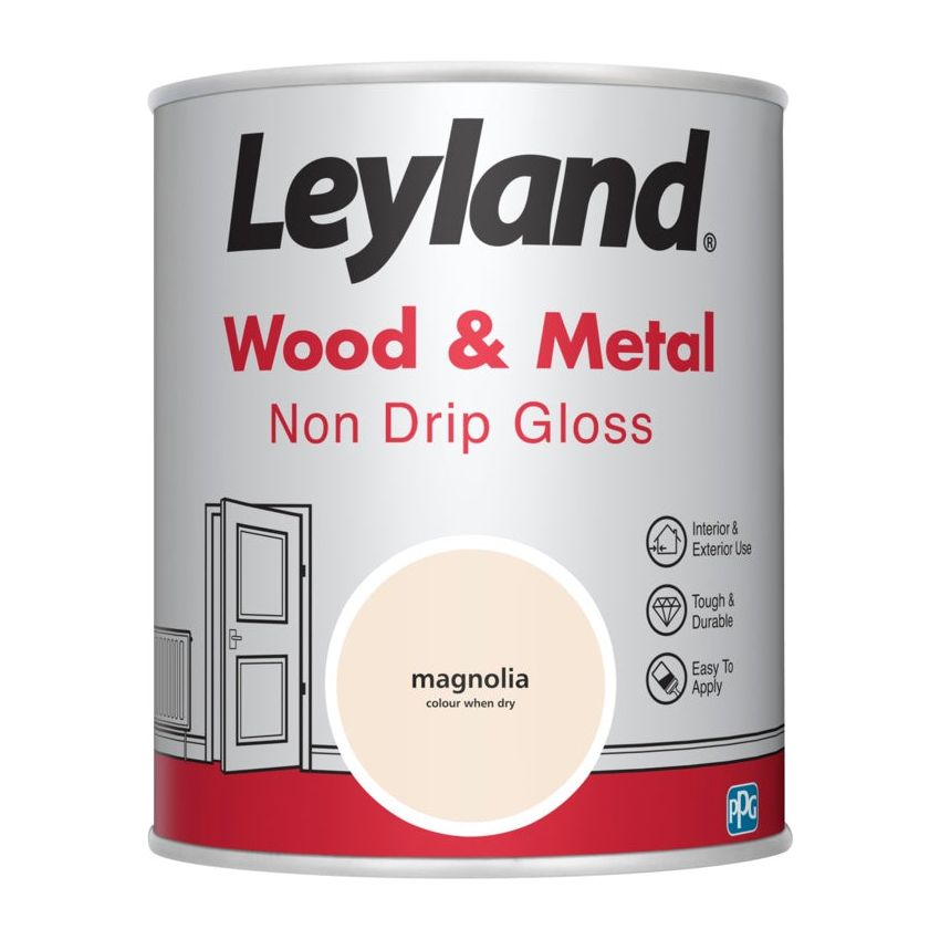 Leyland Wood & Metal Non Drip Gloss 750ml Magnolia