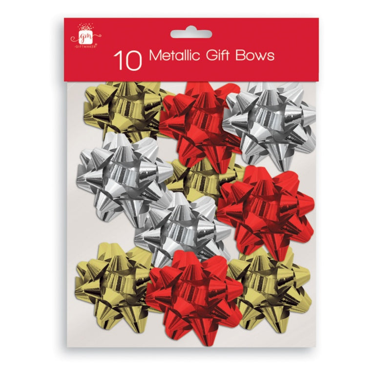 I G Design Large Gold, Silver, Red Bows