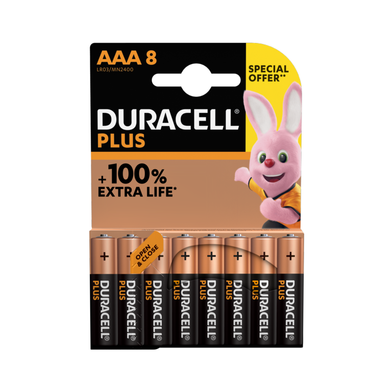 Paquete de oferta especial Duracell Plus Power AAA