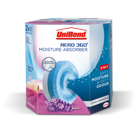 UniBond Aero 360 Moisture Absorber Refills Lavender Garden