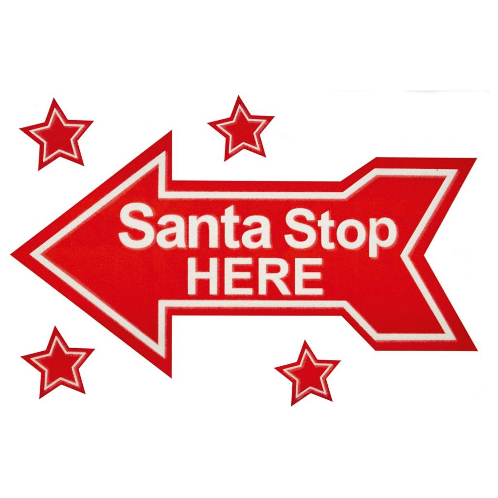 Premier Santa Stop Here Arrow