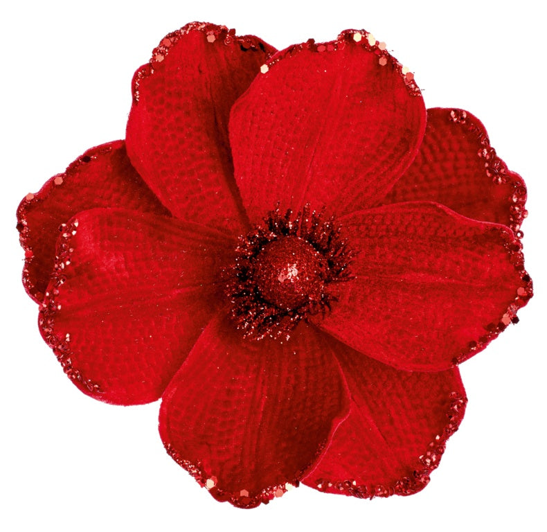 Premier Velvet Poppy Clip On