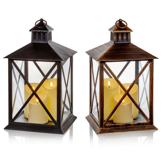 Premier Lantern With 3 Flickabright Candles