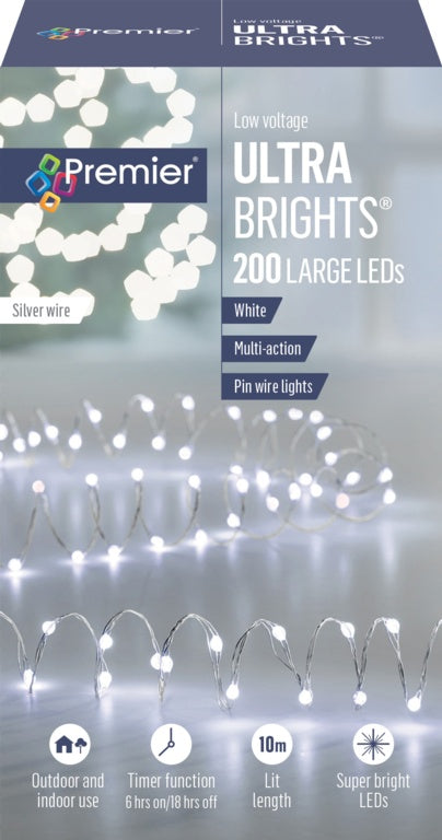 Premier 200 LED Multi Action Ultrabrights With Timer