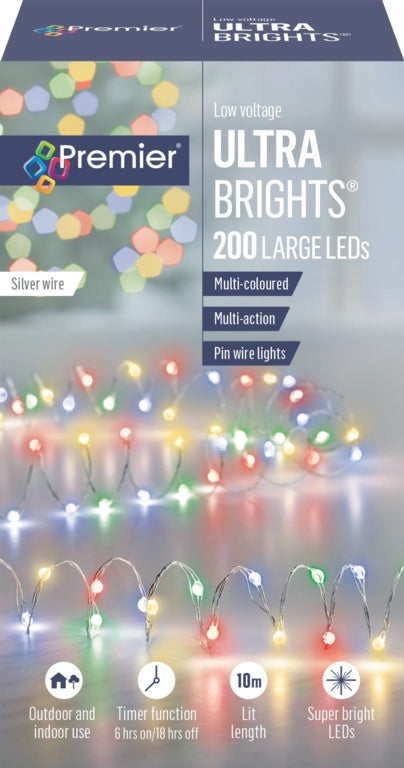 Premier 200 LED Multi Action Ultrabrights With Timer