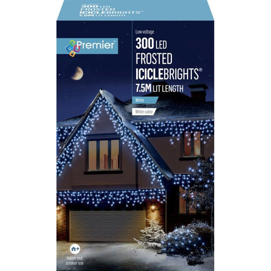 Premier 300 LED Multi Action Frosted Cap Icicles