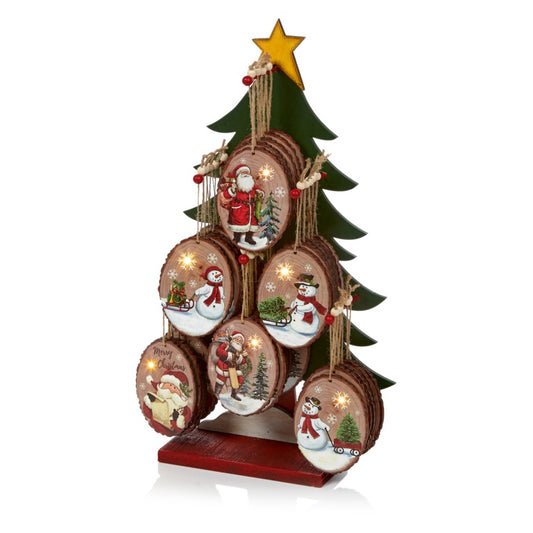 Premier Santa or Snowman LED Tree Decoration