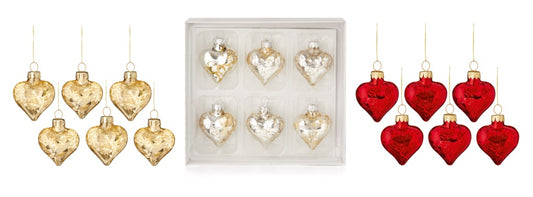 Premier 4cm Antique Heart Baubles