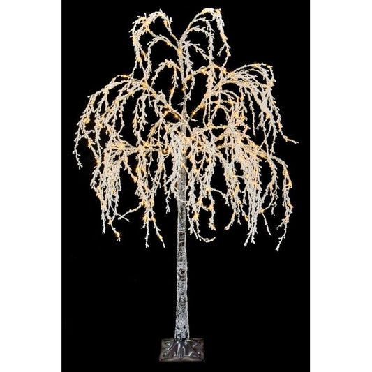 Premier Lit Flocked Willow Tree