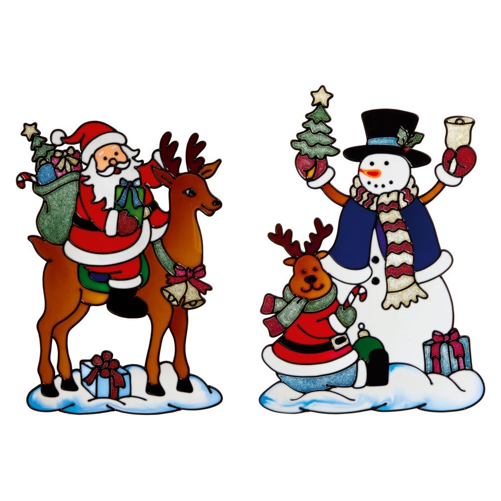 Premier Santa or Snowman Window Clings