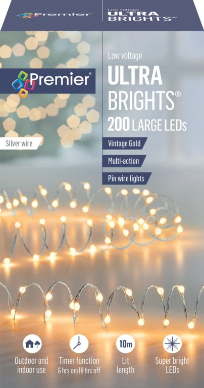 Premier 200 LED Multi Action Ultrabrights With Timer