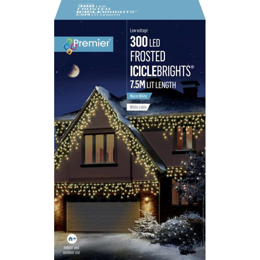 Premier 300 LED Multi Action Frosted Cap Icicles