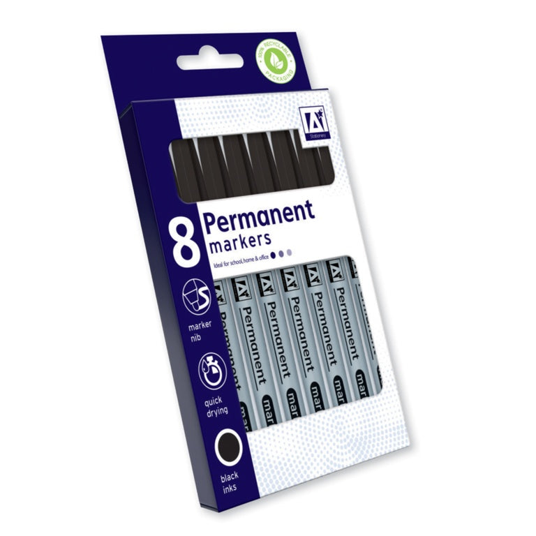 Anker Stat Permanent Markers Pack 8 Black