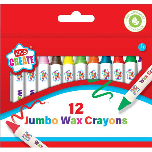 Anker 12 Pack Jumbo Wax Crayons