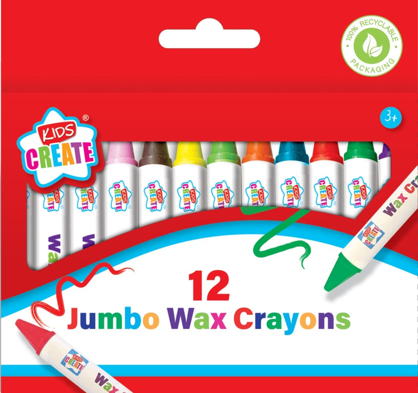 Anker 12 Pack Jumbo Wax Crayons