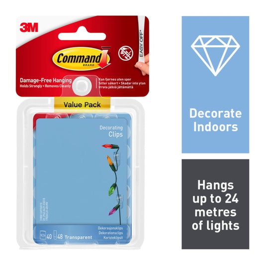 Command™ Clear Decorating Clips With Clear Strips Value Pack