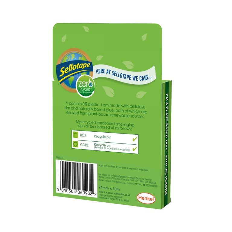 Sellotape Zero Plastic Tape 24mm x 30m