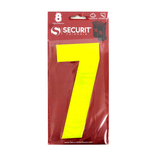 Securit Hi Vis Self Adhesive Wheelie Bin Numbers