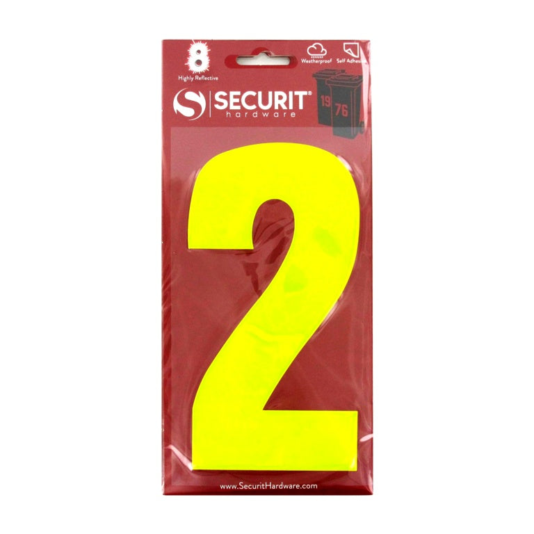 Securit Hi Vis Self Adhesive Wheelie Bin Numbers