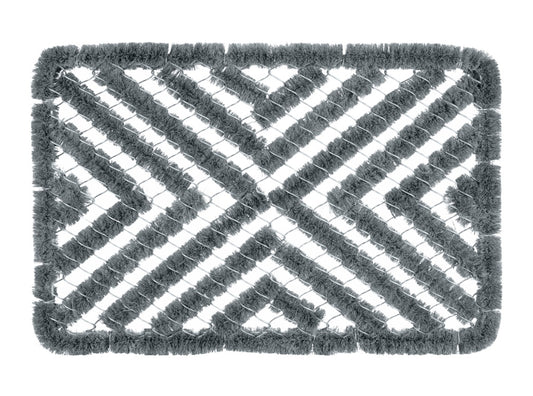 Tapis de grattoir en fil rectangulaire Groundsman, gris