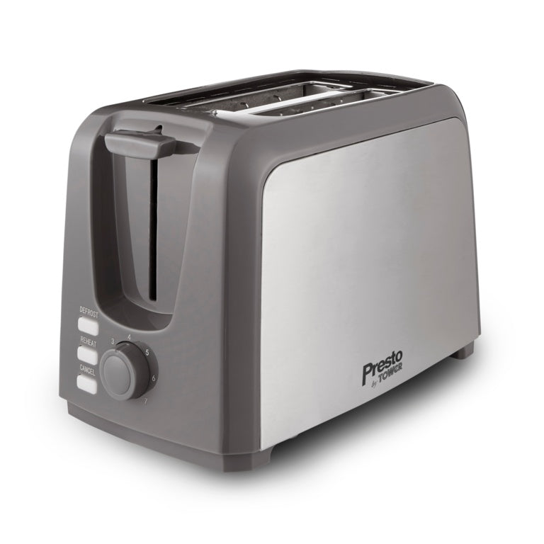 Tower Presto 2 SliceToaster Brushed Stainless Steel