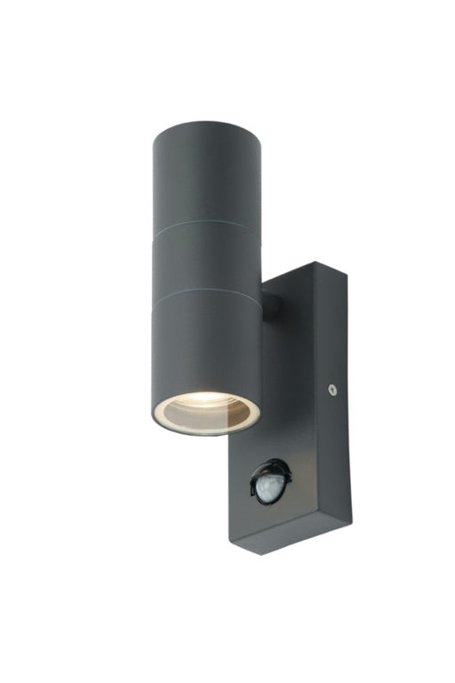 Zinc Leto 2 Light With PIR Anthracite