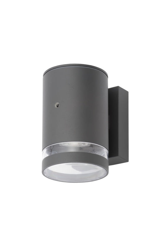 Zinc Lens Wall 2 Light With Photocell