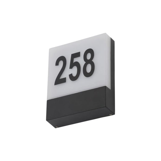Numéro de porte LED Zinc Iota noir