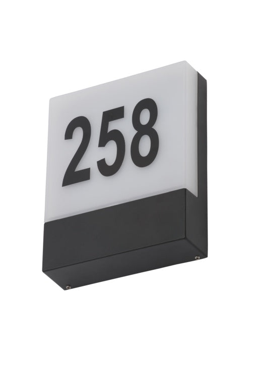 Zinc Iota LED Door Number Light Black