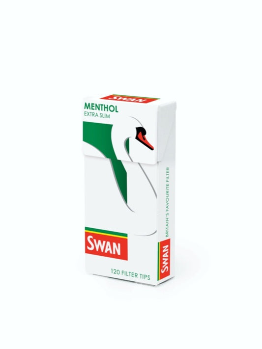 Puntas de filtro extra delgadas Swan Menthol