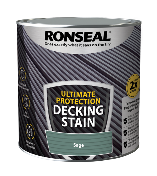 Ronseal Ultimate Protection Teinture pour terrasse 2,5 L Sauge