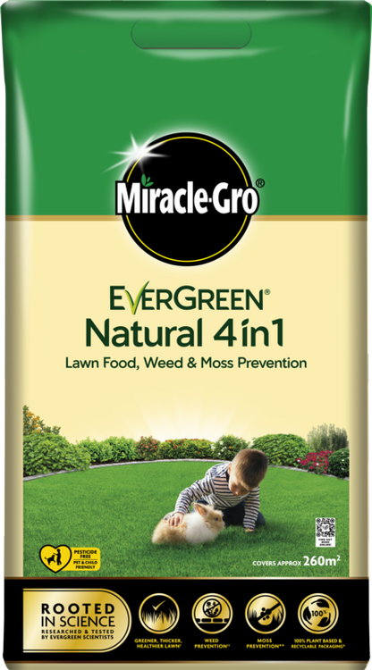 Miracle-Gro® Natural 4 en 1, alimento, hierba y matamosquitos