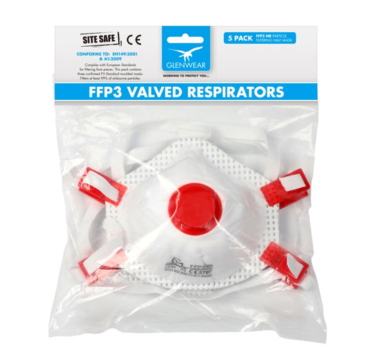 Mascarillas con válvula Glenwear FFP3