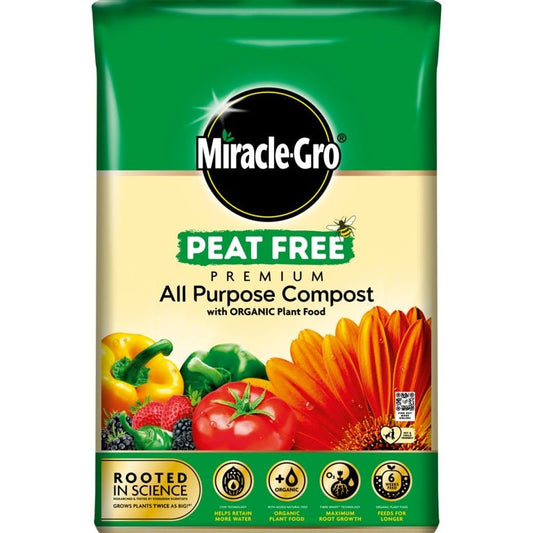 Abono orgánico multiuso sin turba Miracle-Gro®