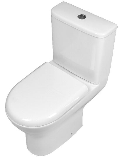 SP One Box Pure Close Coupled Rimless Round Toilet & Seat W: 390mm H: 790mm D: 635mm