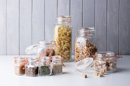 Sabichi Copper Clip Top Glass Jar 2200ml