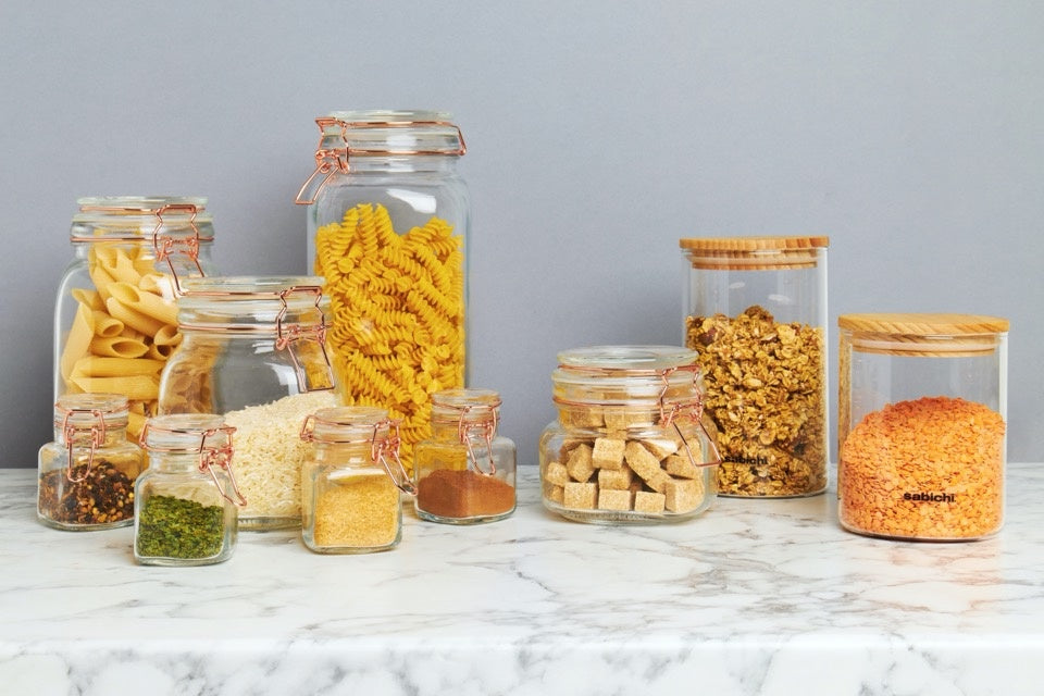 Sabichi Copper Clip Top Glass Jar 2200ml