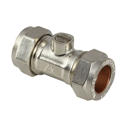 Securplumb L/P CXC Chrome Isolation Valve 15mm