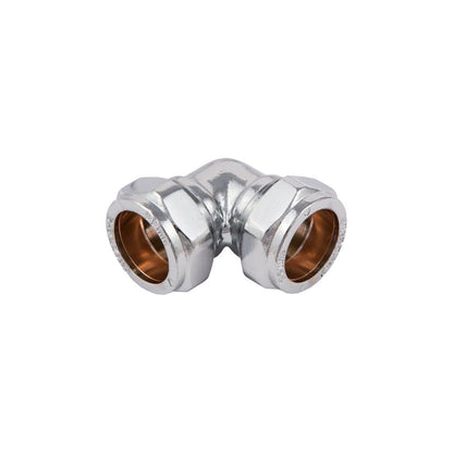 Securplumb Compression Elbow Bright CP 15mm Pack 5