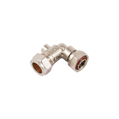 Securplumb Angled Chrome Plated Service Valve 15 x 1/2