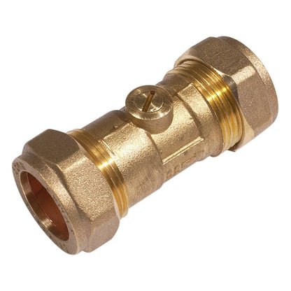 Securplumb L/P CXC Brass Isolation Valve 15mm Pack 10
