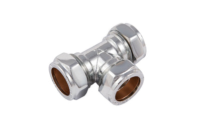 Té égal à compression Securplumb chromé