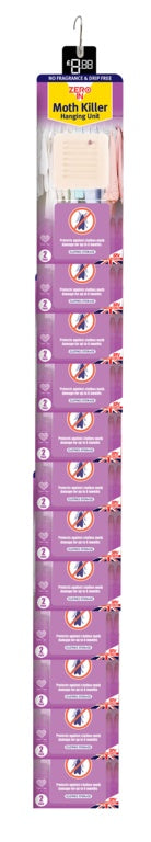 Zero In Moth Killer Hanging Units - Pack of 2 (24 Clips)