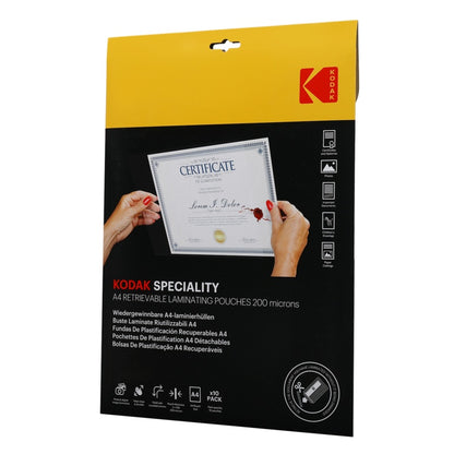 Kodak Speciality Retrievable Laminating Pouches A4 Pack 10