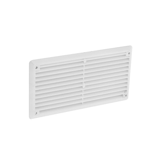 Securit Plastic Louvre Vent White Fixed Fly