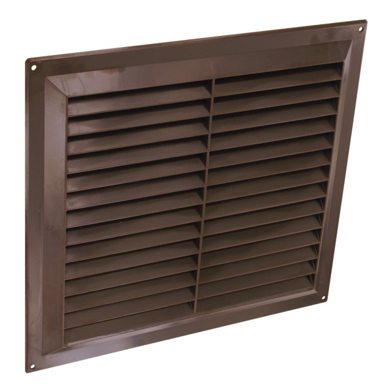 Securit Plastic Louvre Vent Brown Fixed Fly
