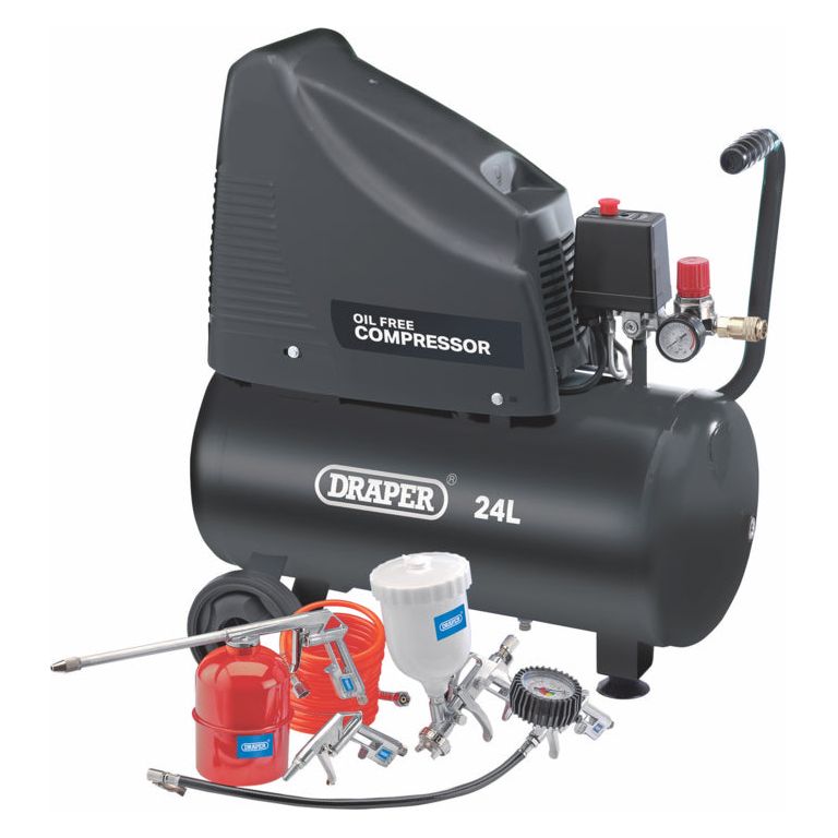 Draper Oil Free Compressor & Air Tool Kit