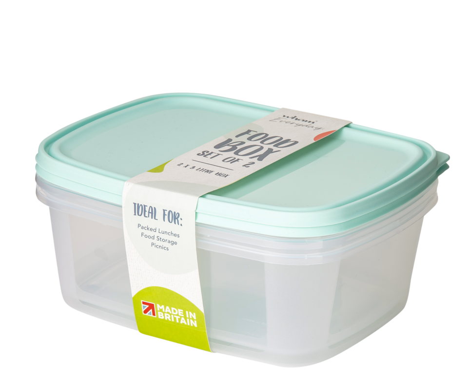 Wham Everyday Clear Food Boxes Set 2 3L