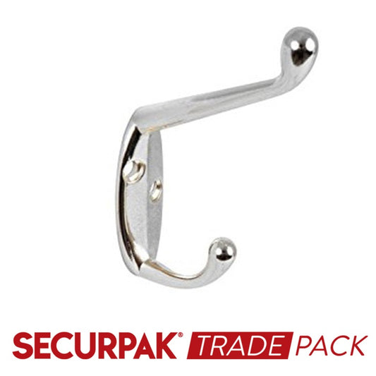 Securpak Trade Pack Hat & Coat Hook Cp 105mm