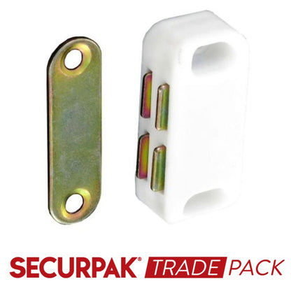 Securpak Magnetic Catch White 30mm